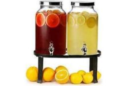 RRP £140 Brand New X4 Items Including X2 Drinkstuff Mason Jar Drinks Dispensers