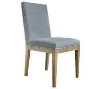 RRP £130 Like New Fabric Upholstered Wooden Dining Chair In Cream