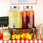 RRP £180 Brand New X3 Drinkstuff Mason Jar Drinks Dispensers