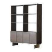 RRP £500 Like New Unboxed Como 4 Door Open Display Unit In Dark Brown