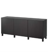 RRP £400 Like New Unboxed 3 Drawer Side Table, Black