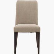 RRP £130 Like New Fabric Upholstered Wooden Dining Chair In Cream