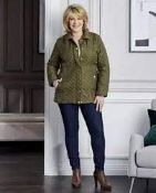 RRP £150 Brand New Ruth Langsford Green Quilted Coat X2