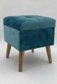 RRP £220 Ex Display Duck Egg Footstool With Legs