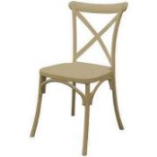 RRP £140 Unboxed Like New Rattan Crossback Wooden Barstool