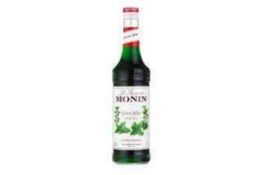 RRP £120 X15 Bottles Monin Fresh Mint Syrup 1L Bbe-02/24