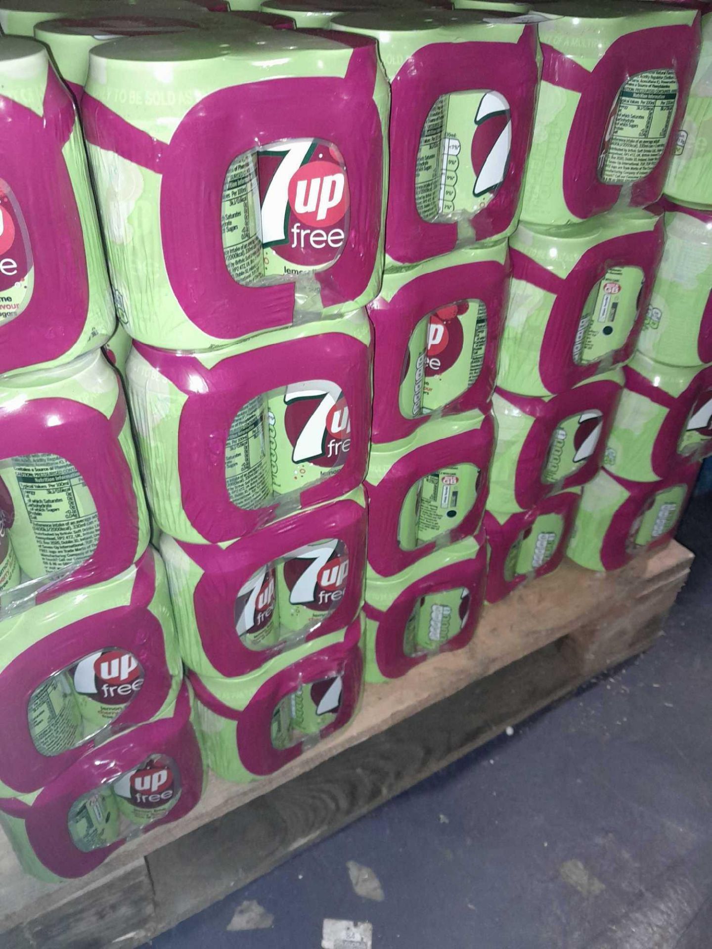RRP £145 X36 Crates Of Sugar Free 7 Up Lemon Lime Cherry Flavour BBE-Nov 23 - Image 2 of 2