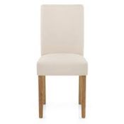 RRP £130 Like New Unboxed Fabric Upholstered Wooden Dining Chair