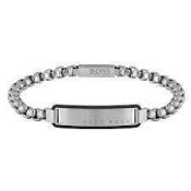 RRP £70 Like New Hugo Boss Silver Chain Bracelet