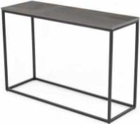 RRP £300 Like New Unboxed Medium Side Table, Metal, Grey Top