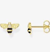 RRP £130 Like New X2 Items Including Thomas Sabo Gold Bee Earrings