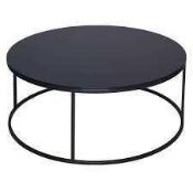 RRP £450 Ex Display Hern Coffee Glass Table In Black