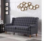 RRP £550 Ex Display Nepal Fabric 3 Seater Sofa