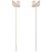 RRP £180 Like New X2 Swarovski Jewellery Items Including- Rose Gold Swan Earrings