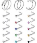 RRP £100 Lot To Contain X2 Assorted Jewellery Items -Nose Rings