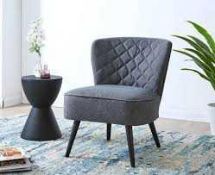 RRP £225 Brand New Henry Bedroom Chair, Navy Fabric