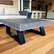 RRP £500 Like New Concrete Style Coffee Table With Legs In Grey
