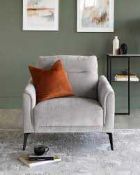 RRP £400 Ex Display Nauta Fabric Armchair In Grey