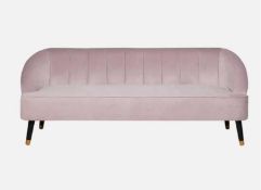 RRP £800 Ex Display 3 Seater Spaulding Sofa, Crushed Pink
