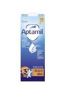 RRP £120 X10 Aptamil 3 1+Year Toddler Milk 15X200Ml Bbd 27/12/23