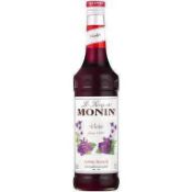 RRP £100 X10 Assorted Monin Syrups Including- Violet Syrup Bbe 1.24