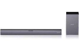 RRP £100 Boxed Like New Sharp Slim Soundbar System With Wireless Subwoofer
