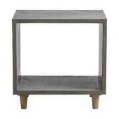 RRP £280 Like New Bergen Concrete Cube Lamp Table