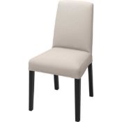 RRP £130 Like New Unboxed Fabric Upholstered Wooden Dining Chair In Cream