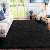 RRP £120 Brand New Carpet Studio Fluffy Black Carpet