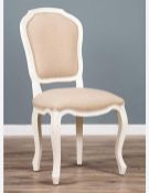RRP £250 Like New White/ Grey Patterned Style Dining Chair