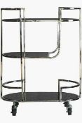 RRP £350 Like New Mojito Drinks Trolley In Silver