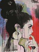 RRP £120 Brand New Boxed X2 Large Canvas Including - Loui Jover Planets