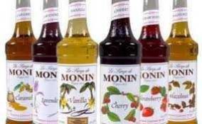 RRP £100 X10 Assorted Monin Syrups Including- Violet Syrup Bbe 1.24