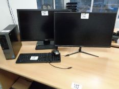 DELL Optiplex 3020 PC with 2 x Flat Screen Monitors, Keyboard & Mouse as Lotted