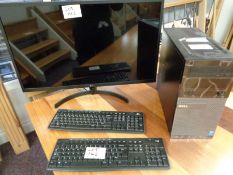 DELL Optiplex 3020 PC with 30' Flat Screen Monitor, Keyboard & Mouse as Lotted