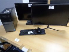 DELL Optiplex 3020 PC with 2 x Flat Screen Monitors, Keyboard & Mouse as Lotted