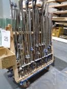 Approx. 40 Various Sash Clamps to Rack as Lotted