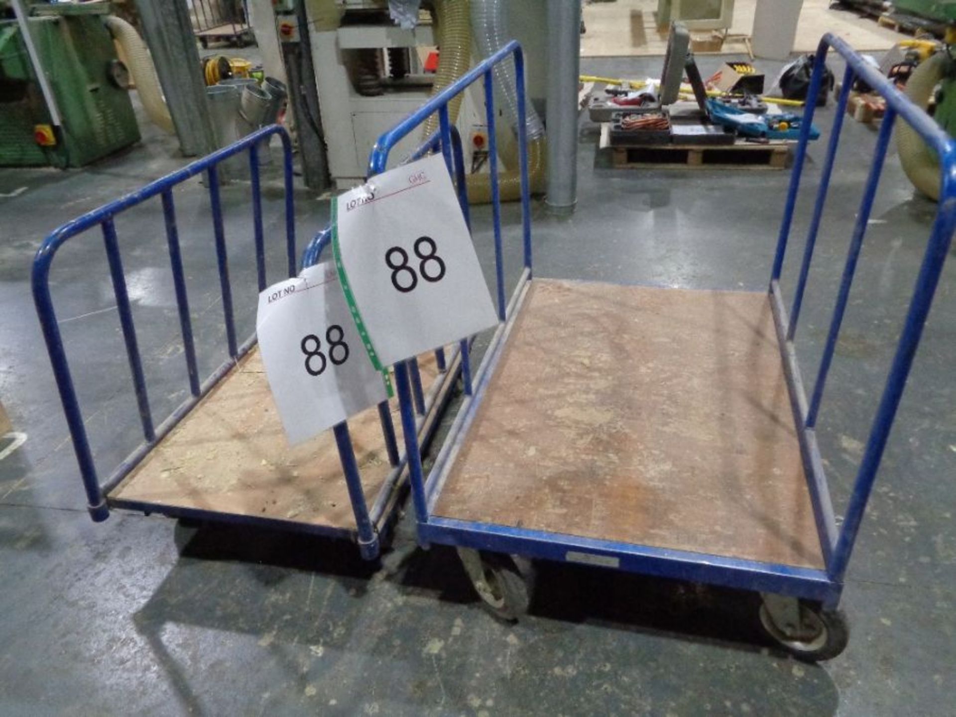 2 x Metal Trolleys with Detachable Side Frames as Lotted