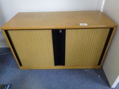 Small Tambour Door Stationery Cupboard as Lotted