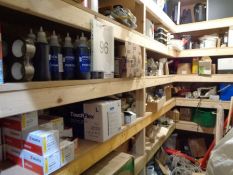 Contents to Store including Adhesives, Fasteners, Tooling, as Lotted