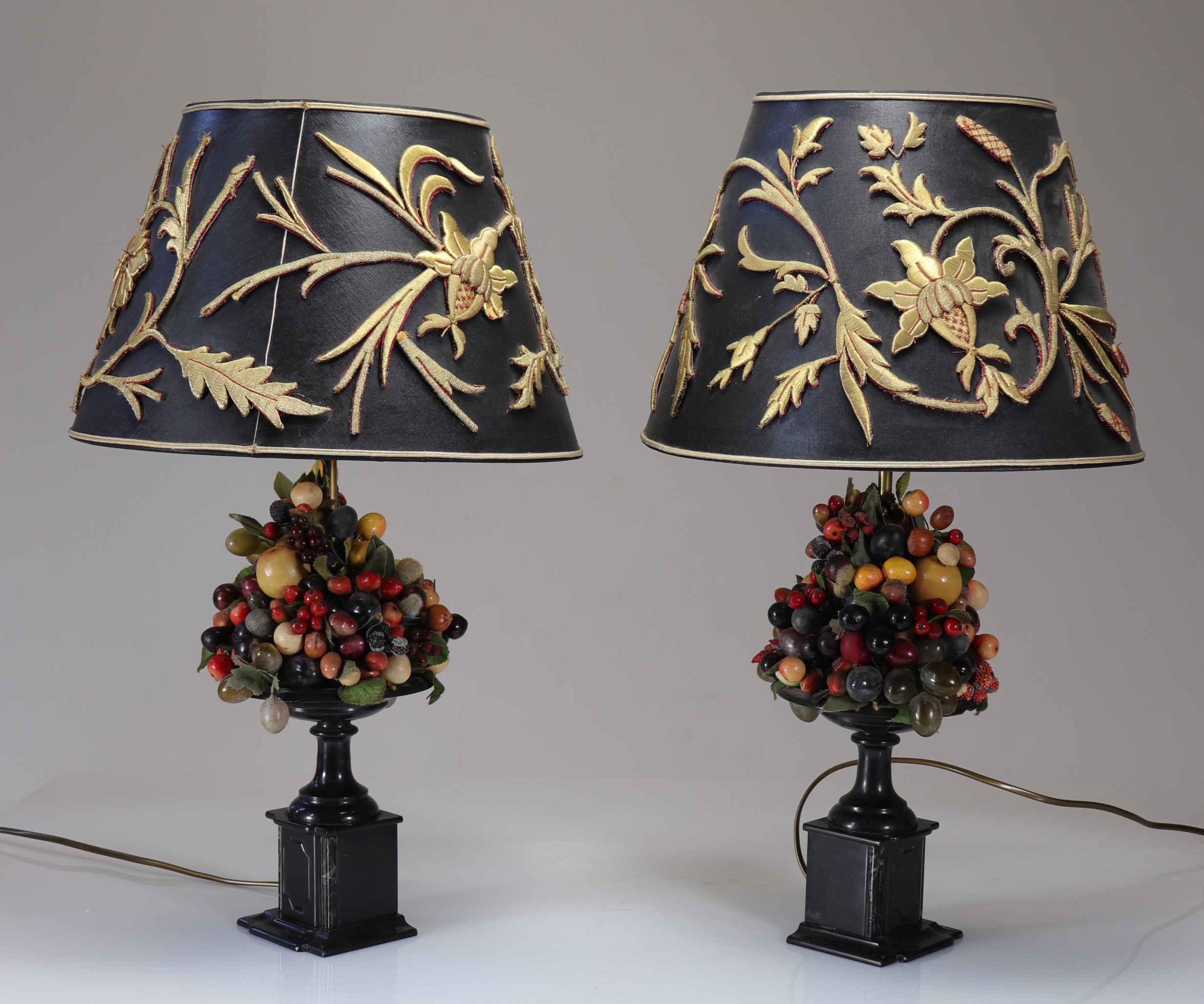 Pair of fruit basket lamps - Image 2 of 3