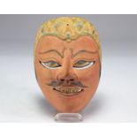 Indonesia mask in wood and polychrome