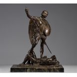 Marc COLMANT (1898-1962) bronze "Saint Michael slaying the Devil"