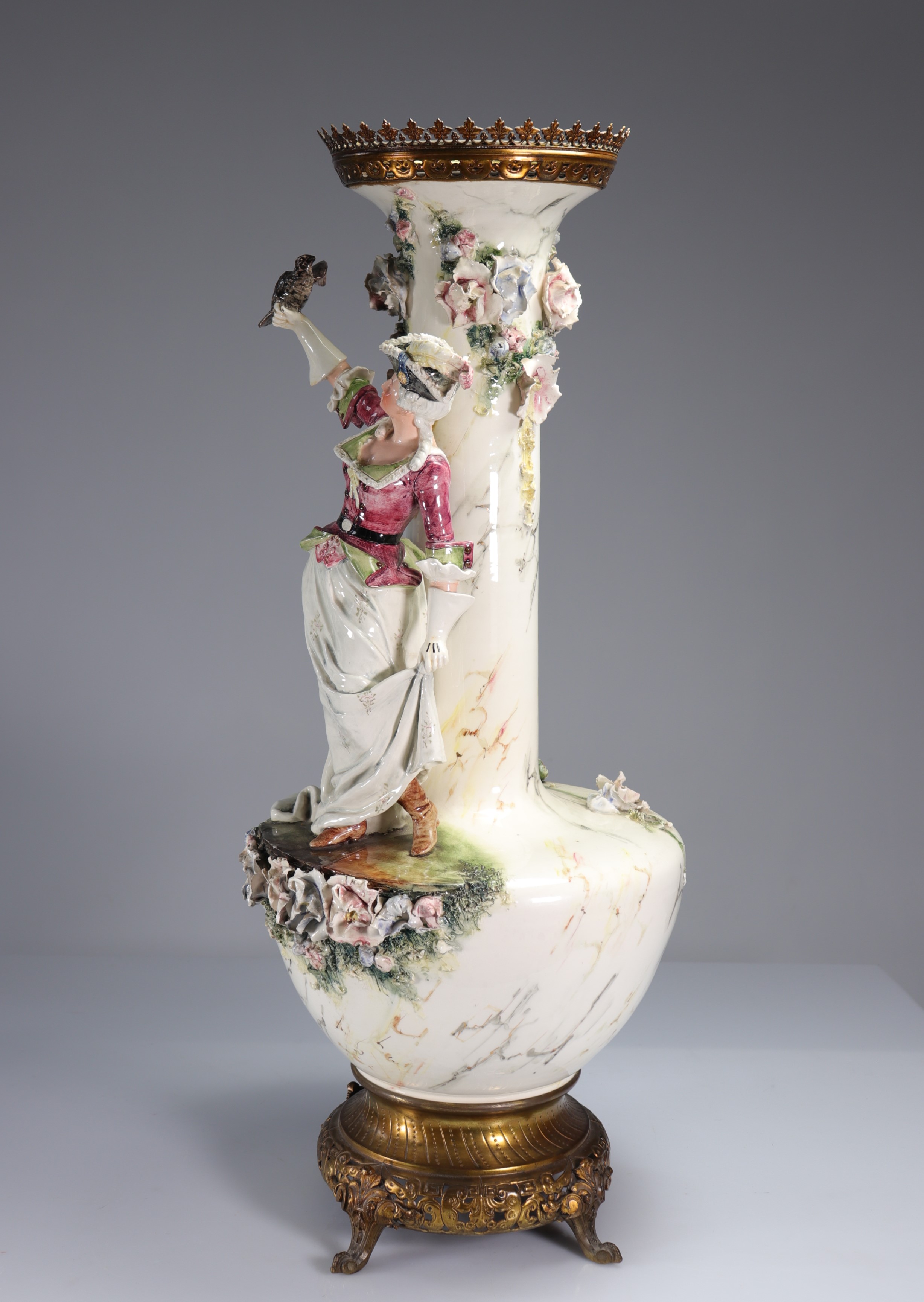 Imposing porcelain vase circa 1900 - Image 4 of 4