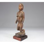 Wooden hectographic female statue