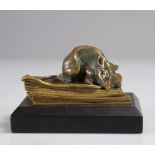 Viennese bronze press book "the rat"