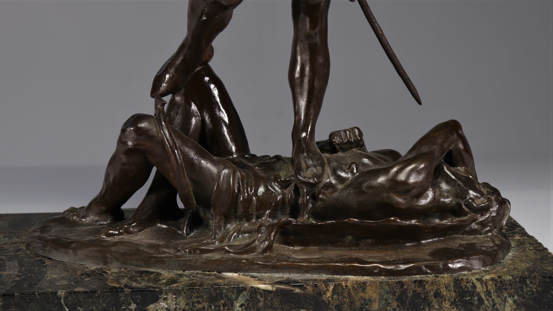 Marc COLMANT (1898-1962) bronze "Saint Michael slaying the Devil" - Bild 4 aus 6