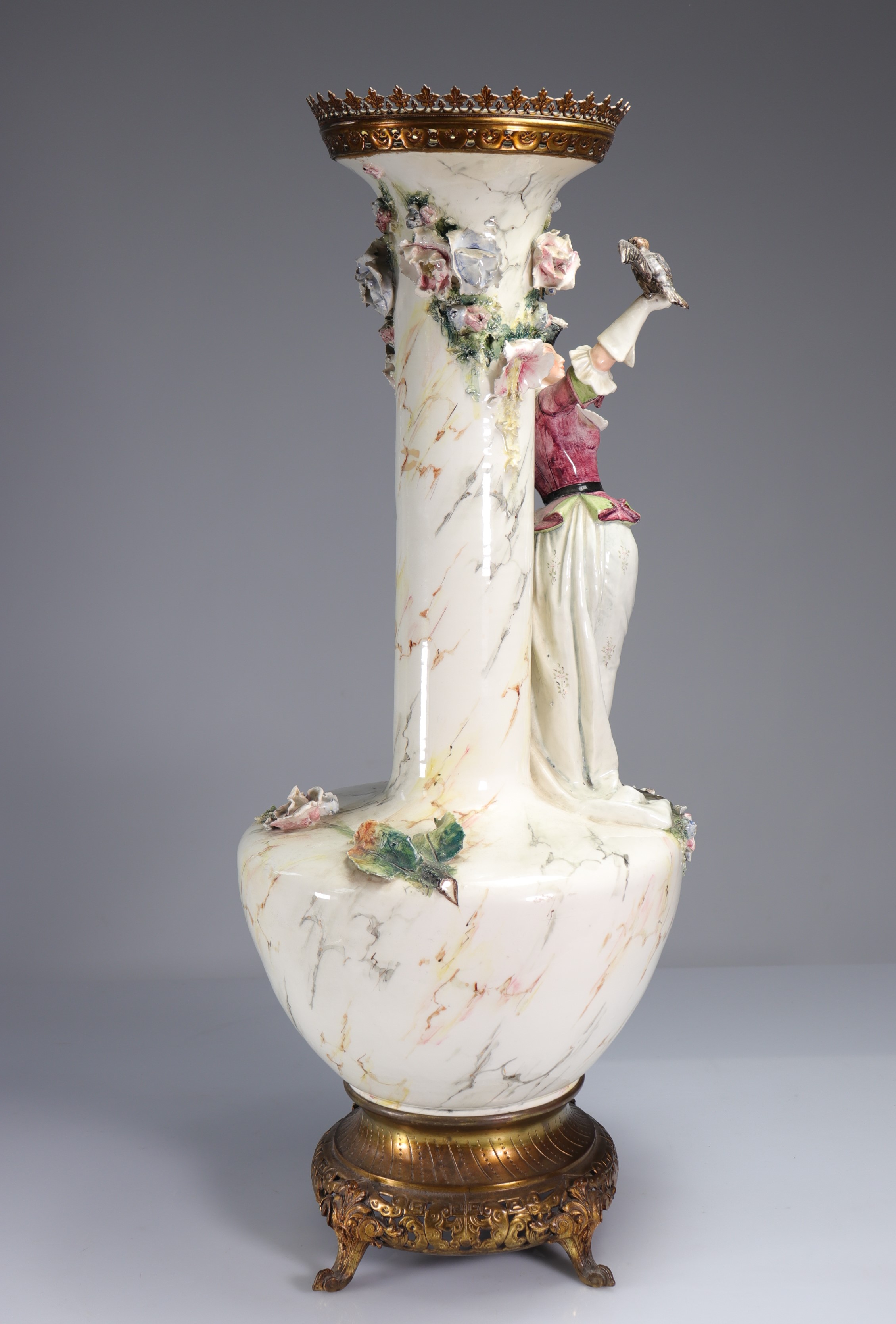 Imposing porcelain vase circa 1900 - Image 2 of 4