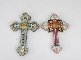 Cross (2) in Italian micro mosaics