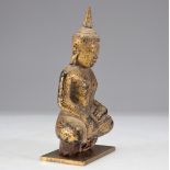 18th century gilded carved wooden Buddha